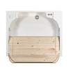 Edilla Montegrappa 60x50 cm vask til tøjvask hvid skab træ vaskebræt Udvalg