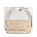 Edilla Montegrappa 60x50cm vask til tøjvask ben hvid skab trævaskebræt Udvalg