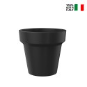 Cornaglia stor vase ø 80 cm sort potteskjuler gulv krukke plastik På Tilbud