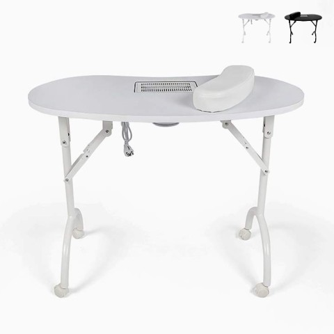 Easynails foldbar manicurebord med hjul udsugning til negle salon klinik