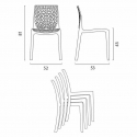 Gruvyer Grand Soleil stabelbar gennemsigtig spisebord stol polycarbonate 