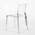 Spectre hvidt cafebord sæt: 2 Femme Fatale gennemsigtig stole og 70cm rundt bord Pris