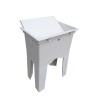 Jo Monoblok 59x41x75 cm vask til tøjvask hvid vaskebræt udendørs plast Tilbud