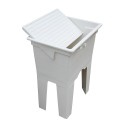 Jo Monoblok 59x41x75 cm vask til tøjvask hvid vaskebræt udendørs plast Udvalg