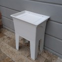 Jo Monoblok 59x41x75 cm vask til tøjvask hvid vaskebræt udendørs plast Model
