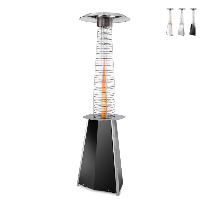 Solflame LPG terrassesvarmer gas 10 kw gulvmodel med bord 65x220 cm Kampagne Solflame LPG terrassesvarmer gas 10 kw gulvmodel med bord 65x220 cm Kampagne