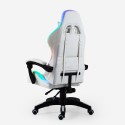 Pixy Plus hvid ergonomisk gamer kontorstol massage RGB lys kunstlæder Udvalg
