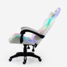 Pixy Plus hvid ergonomisk gamer kontorstol massage RGB lys kunstlæder Valgfri