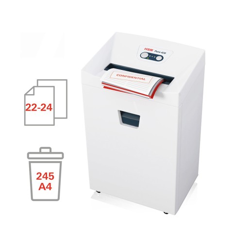 Papirmakulator kontordokumentmakulator 22 - 24 ark 5,8 mm Pure 420 HSM