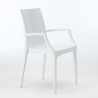 Love hvid havebord sæt: 4 Bistrot Arm farvet stole og 90cm kvadratisk bord Egenskaber