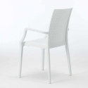 Love hvid havebord sæt: 4 Bistrot Arm farvet stole og 90cm kvadratisk bord Mål