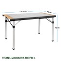 Quadra Tropic 4 Brunner 120,5x70 cm campingbord metal bambus foldebord Valgfri