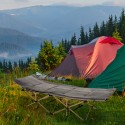 Leiskite sammenklappelig feltseng campingseng 60x185 cm bærbar seng På Tilbud