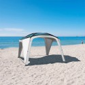 Oceana Brunner uv strandtelt 300x300 cm læsejl til camping strand På Tilbud
