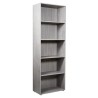 Kbook 5GS betongrå smal bogreol væg 5 justerbar hylder til stue kontor Tilbud