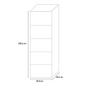 Kbook 5GS betongrå smal bogreol væg 5 justerbar hylder til stue kontor Rabatter