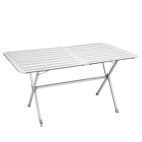 Silver Gapless Level 6 Brunner 140x81 cm campingbord metal foldebord