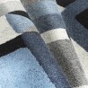 Milano BLU019 geometrisk rektangulær gulvtæppe bløde løse tæppe stuen Tilbud