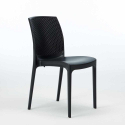 Passion sort havebord sæt: 4 Bohème farvet stole og 90cm kvadratisk bord 