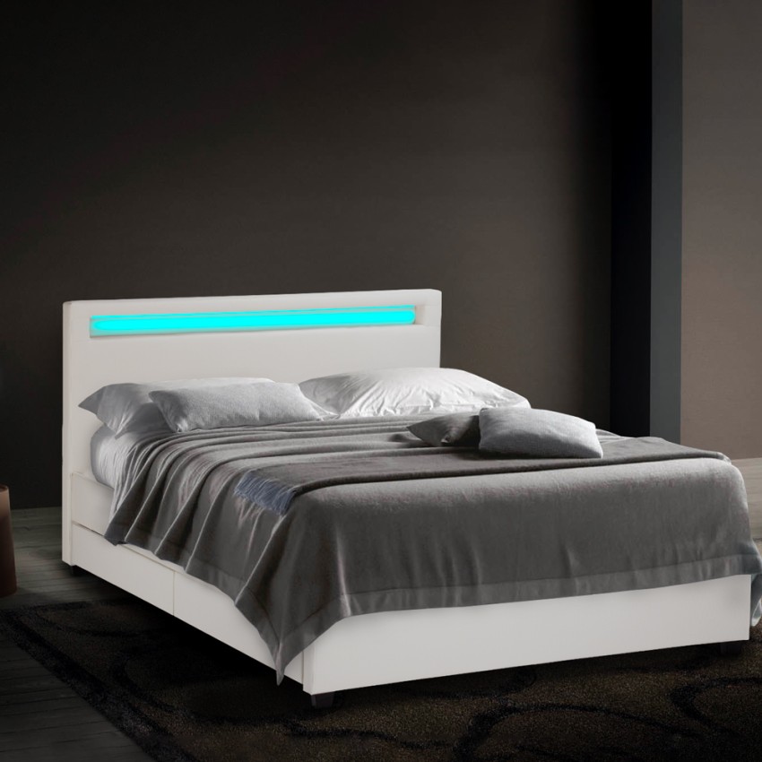 Geneva seng 160x190 cm eco med lameller opbevaring