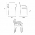 Passion sort havebord sæt: 4 Bistrot Arm farvet stole og 90cm kvadratisk bord 
