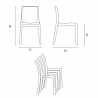 SummerLife hvid havebord sæt: 6 Rome farvet stole og 150x90 cm bord 