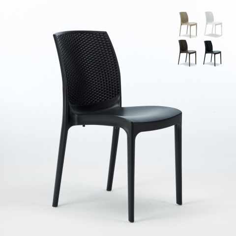 Bohème stabelbar rattan have stol møbler i kvalitetsplast i flere farver Kampagne
