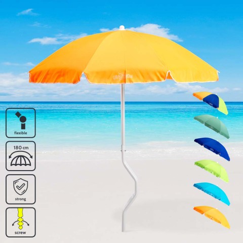 Dioniso GiraFacile 180cm patenteret strand parasol af bomuld med anker