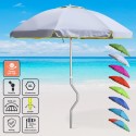 Aeolus GiraFacile 220cm stor strand parasol med UV-beskyttelse og tilt Omkostninger