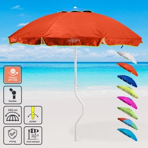 Ermes GiraFacile stor strand parasol ventileret  UPF 158+ UV-beskyttet