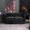 Chesterfield 2 personer design sofa velvet stof forskellige farver Mål