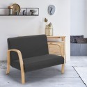 Esbjerg 2 personers sofa nordisk design i bøgetræ og med stofbetræk Model
