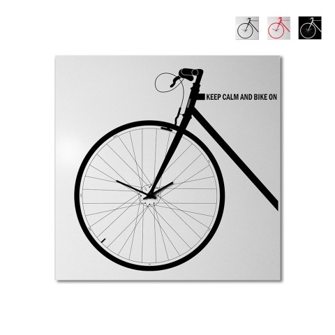Bike On moderne design firkantet vægur i metal cykel