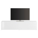 Joy Low tv bord blank hvid lav skænk 180 cm med 1 klaplåge Udsalg