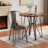 Ferrum One AHD spisebords stol i industrielt metal design med træ sæde På Tilbud