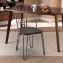 Ferrum AHD spisebords stol industrielt farverig metal design træ sæde Valgfri