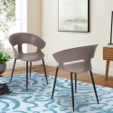 Evelyn AHD design spisebords stol plast mange farver sorte metal ben På Tilbud