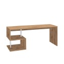 Esse 2 Wood smal 180x60 cm skrivebord træ design egetræ med opbevaring Udsalg