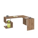 Vilnis WD 160/180cm hjørne skrivebord træ design egetræ med opbevaring Udvalg