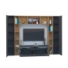 Moderne tv-stativ bogreol opbevaring væg sort træ Arkel AP Udsalg