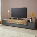 Moderne design tv-stativ 240cm grå og træ Corona Low Hound Kampagne