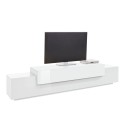Moderne design TV-skab 240cm hvid 4 rum og 3 døre Corona Low Bial Tilbud