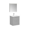Nedhængt badeværelsesskab 60cm håndvask 2 skuffer LED spejl Root VitrA S Valgfri
