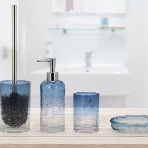 Elba blå badeværelsestilbehør sæt tandkrus sæbedispenser toiletbørste Kampagne