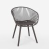 Philis Moderne design spisebordsstol med armlæn plastik havestol stue Mængderabat
