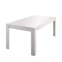 Lit Amalfi 90x137-185 cm blank hvid lille træ spisebord med udtræk Tilbud