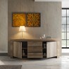 Land L egetræ skænk 210x43x83 cm med 2 låger hylder og 3 skuffer Udsalg