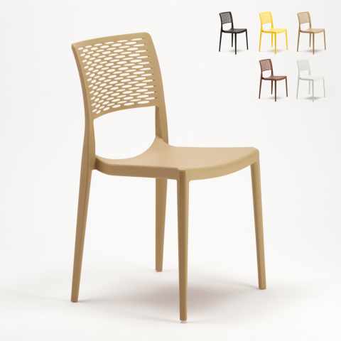 Sæt med 20 Cross AHD stol stabelbar spisebordsstole plast inden udendørs