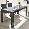 Uxor Prisma blank antracit træ spisebord 180x90 cm til stue køkken Kampagne