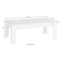 Lanz Prisma blank antacit lille sofabord træ 65x122cm rektangulær stue Valgfri
